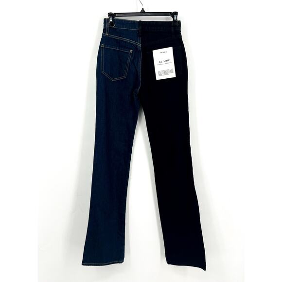 FRAME Womens Le Jane Colorblock Relaxed Jeans Size 23 Blue Black Dell Noir NWT - Picture 8 of 14